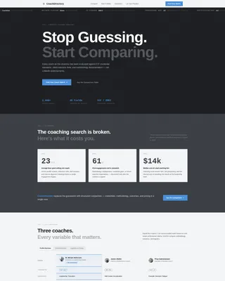 Coaching Digital Presence Directory Website Template