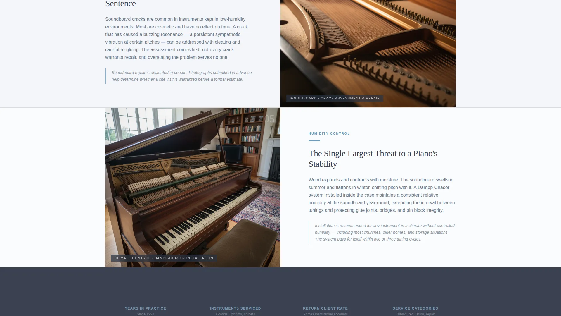 Piano Tuner & Technician Landing Page Template