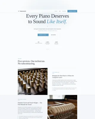 Piano Tuner & Technician Landing Page Template