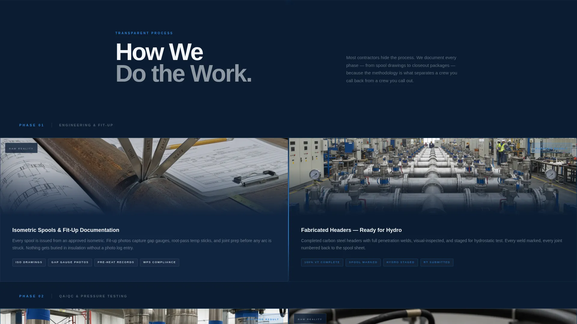 Pipefitter Portfolio Landing Page Template