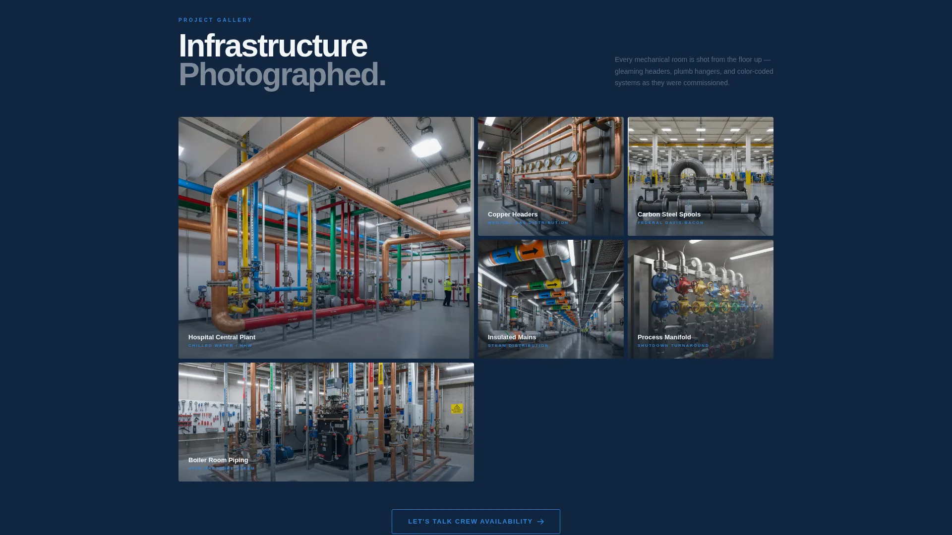 Pipefitter Portfolio Landing Page Template
