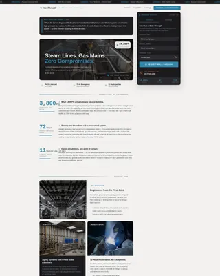 Pipefitter Landing Page Template | Stats-First Design