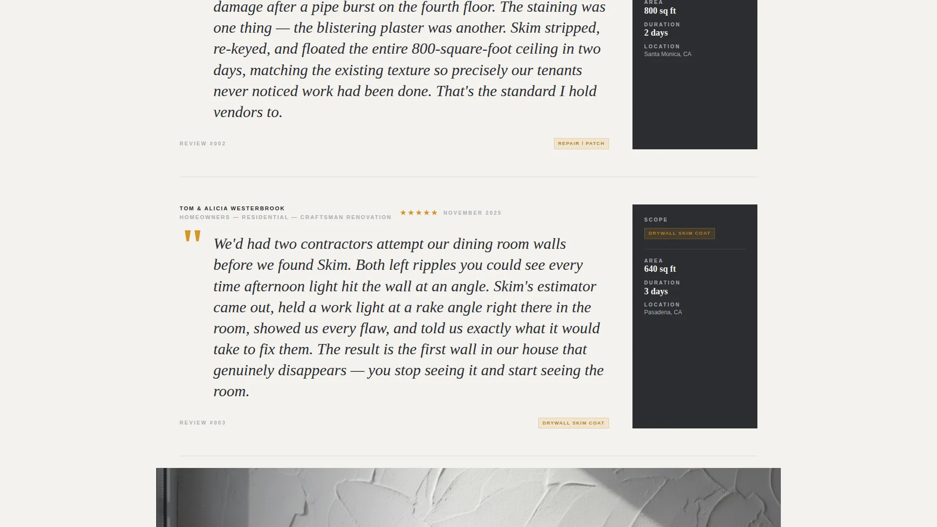 Plasterer & Stucco Worker Review Landing Page Template