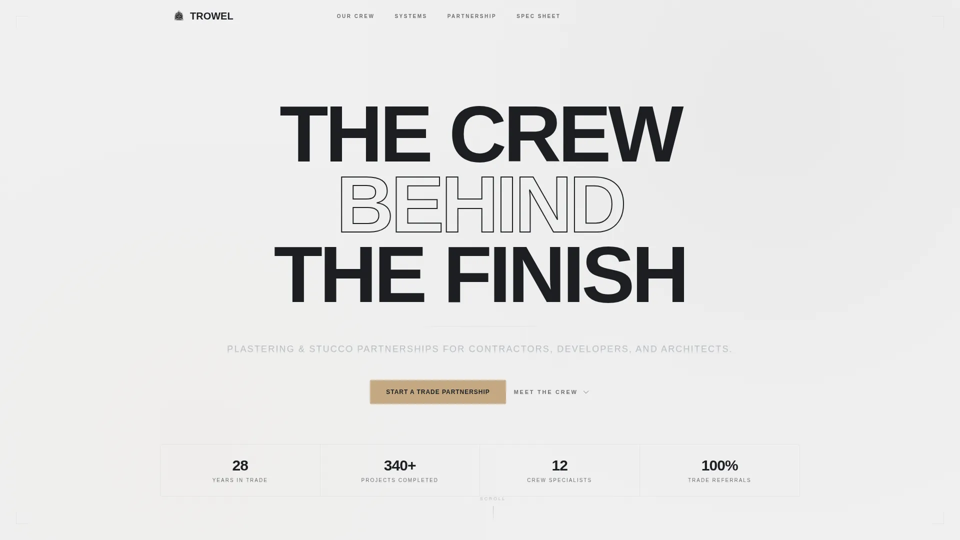 Plastering & Stucco Portfolio Landing Page Template