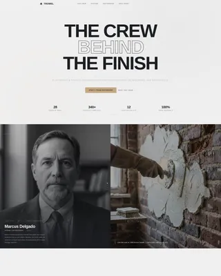 Plastering & Stucco Portfolio Landing Page Template