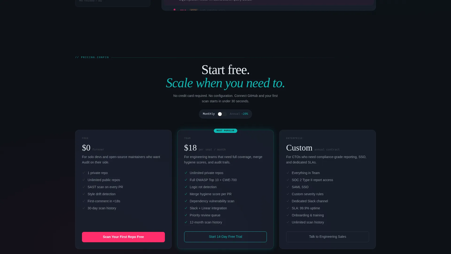 Developer Tools & API Pricing Website Template