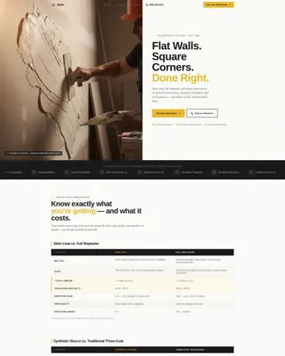 Plastering & Stucco Landing Page Template