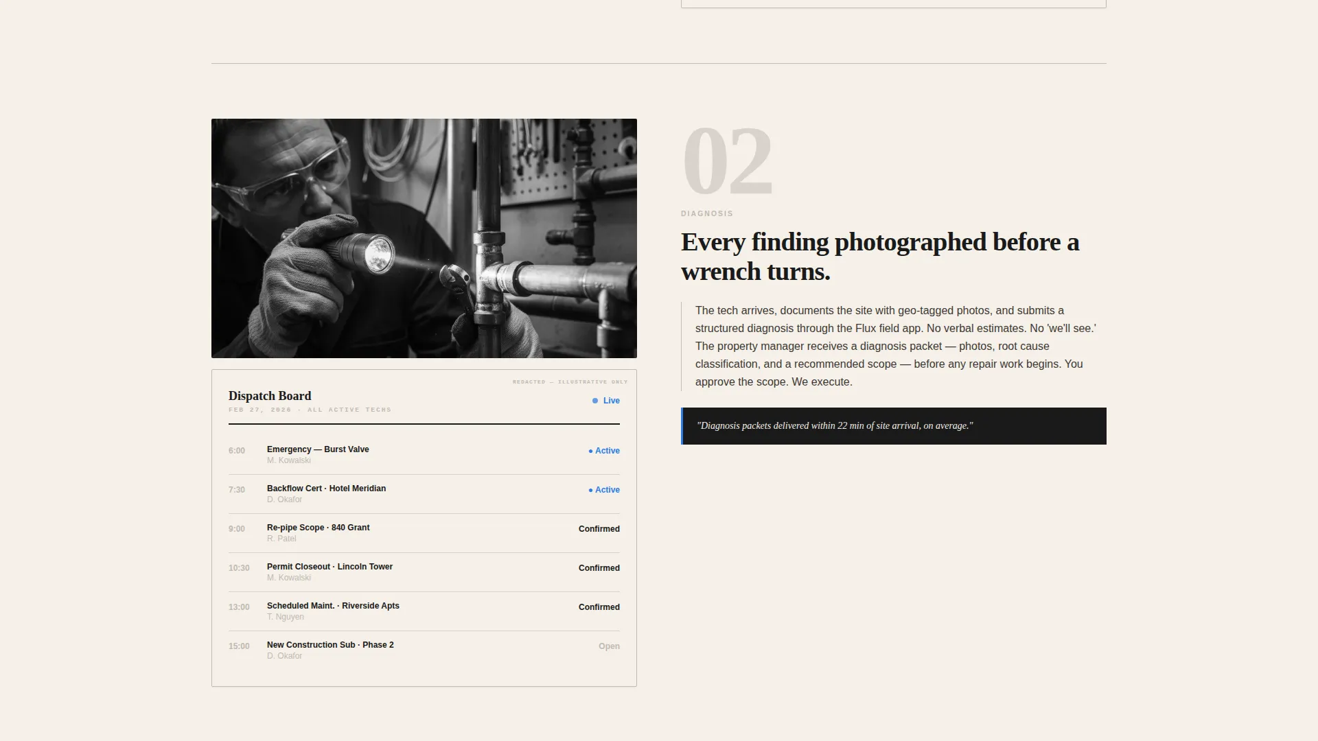 Commercial Plumbing B2B Website Template for Property Managers