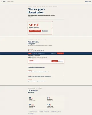 Plumber Coupon & Discount Landing Page Template