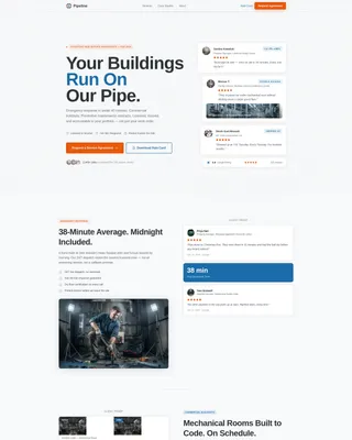 Commercial Plumbing Landing Page Template
