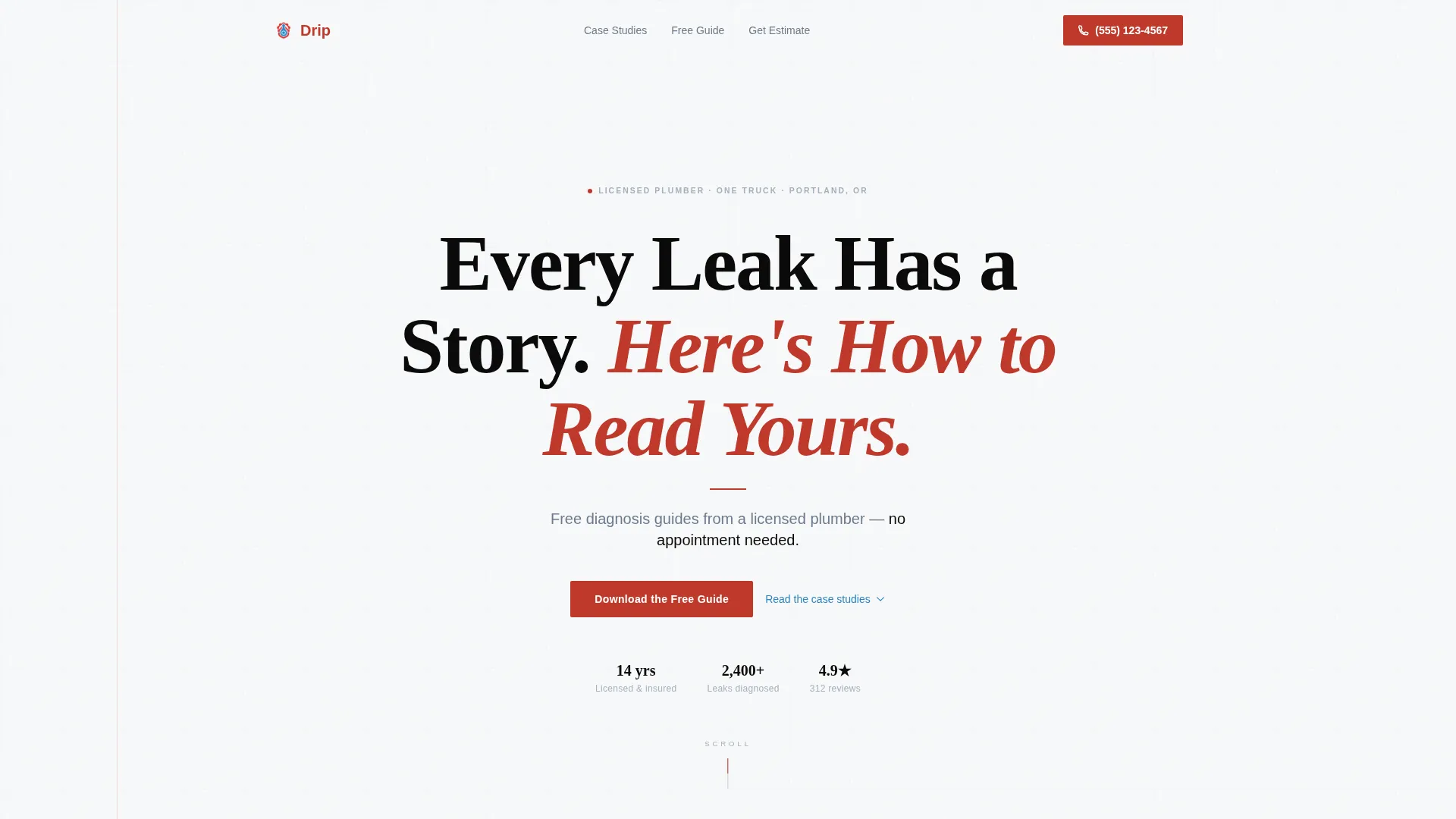 Trustworthy Plumber Landing Page Template