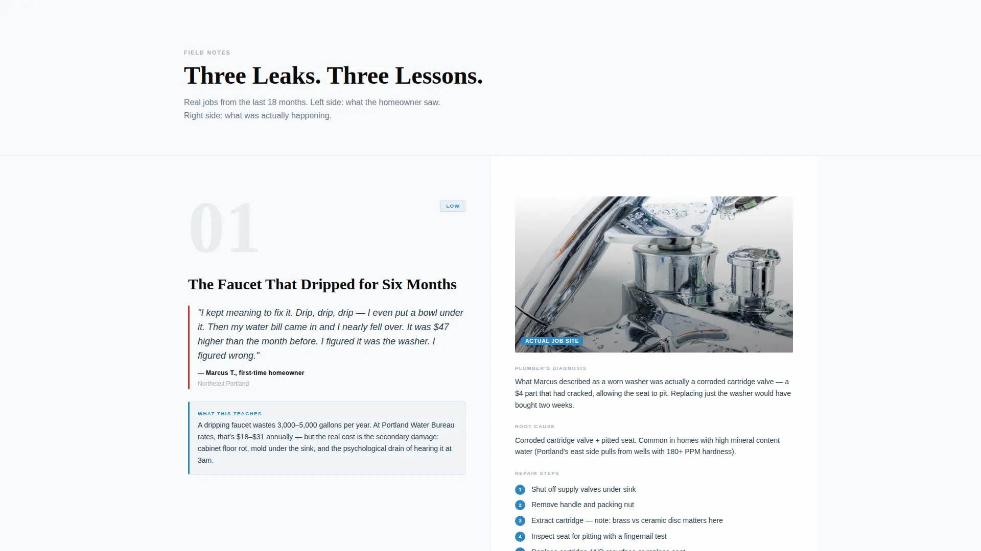 Trustworthy Plumber Landing Page Template
