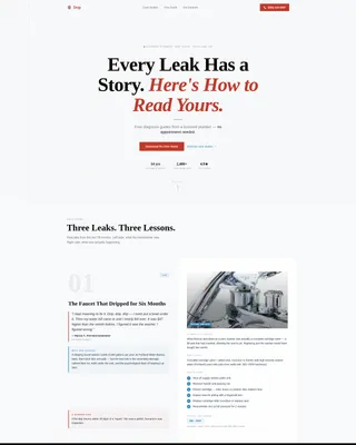 Trustworthy Plumber Landing Page Template
