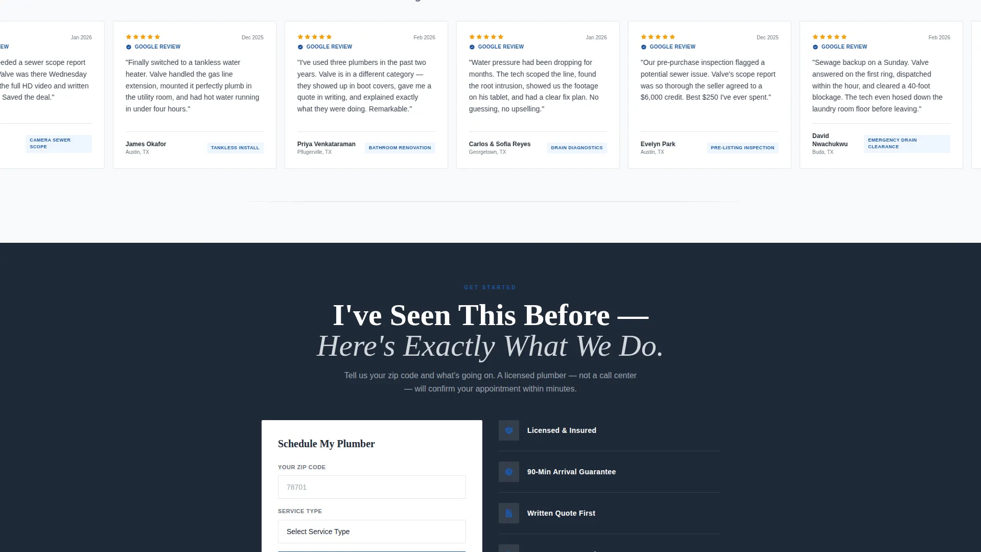 Licensed Plumbing Solutions Landing Page Template