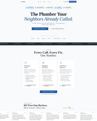 Licensed Plumbing Solutions Landing Page Template