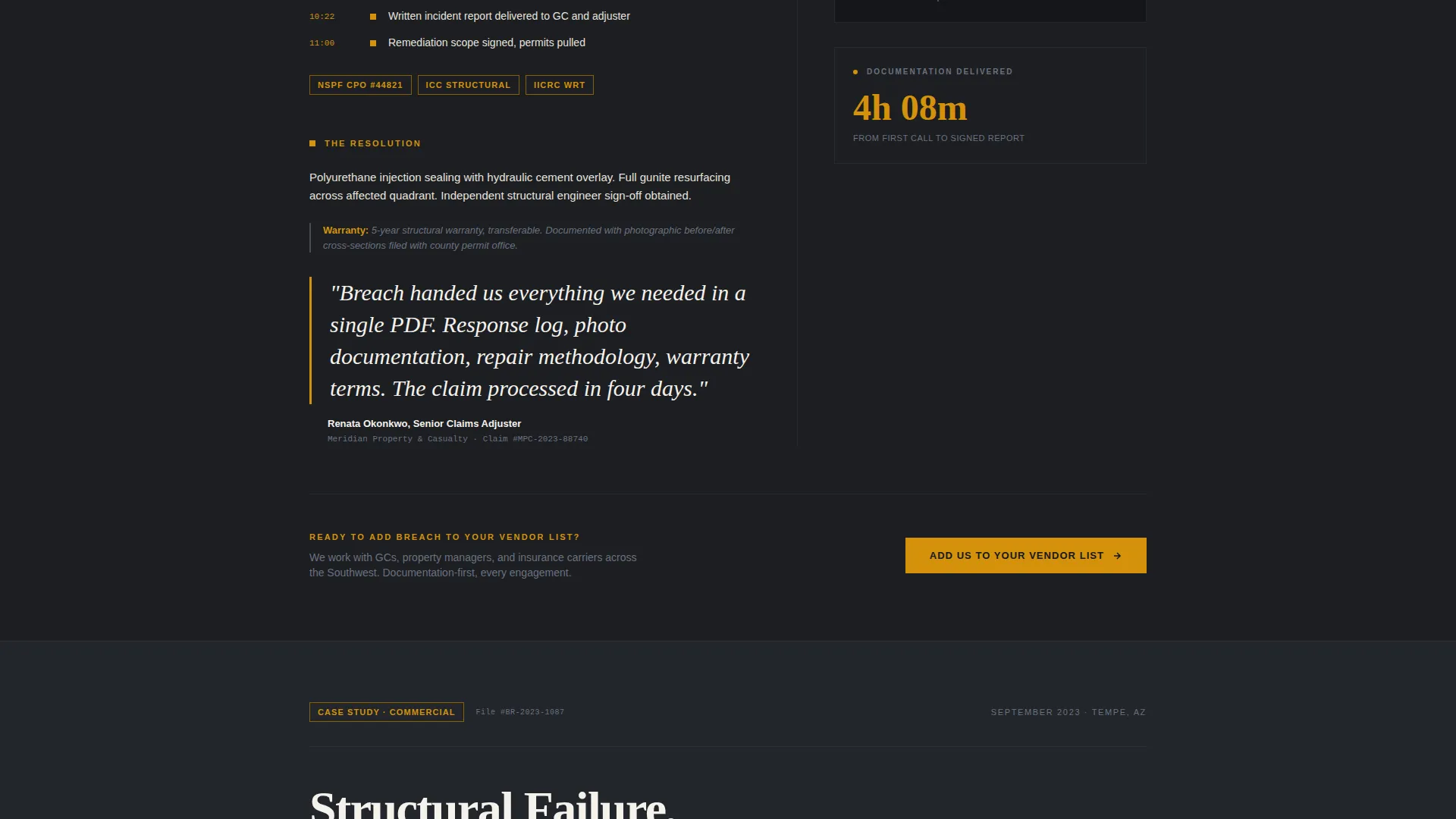 Pool Emergency Landing Page Template for B2B