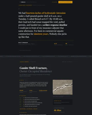 Pool Emergency Landing Page Template for B2B