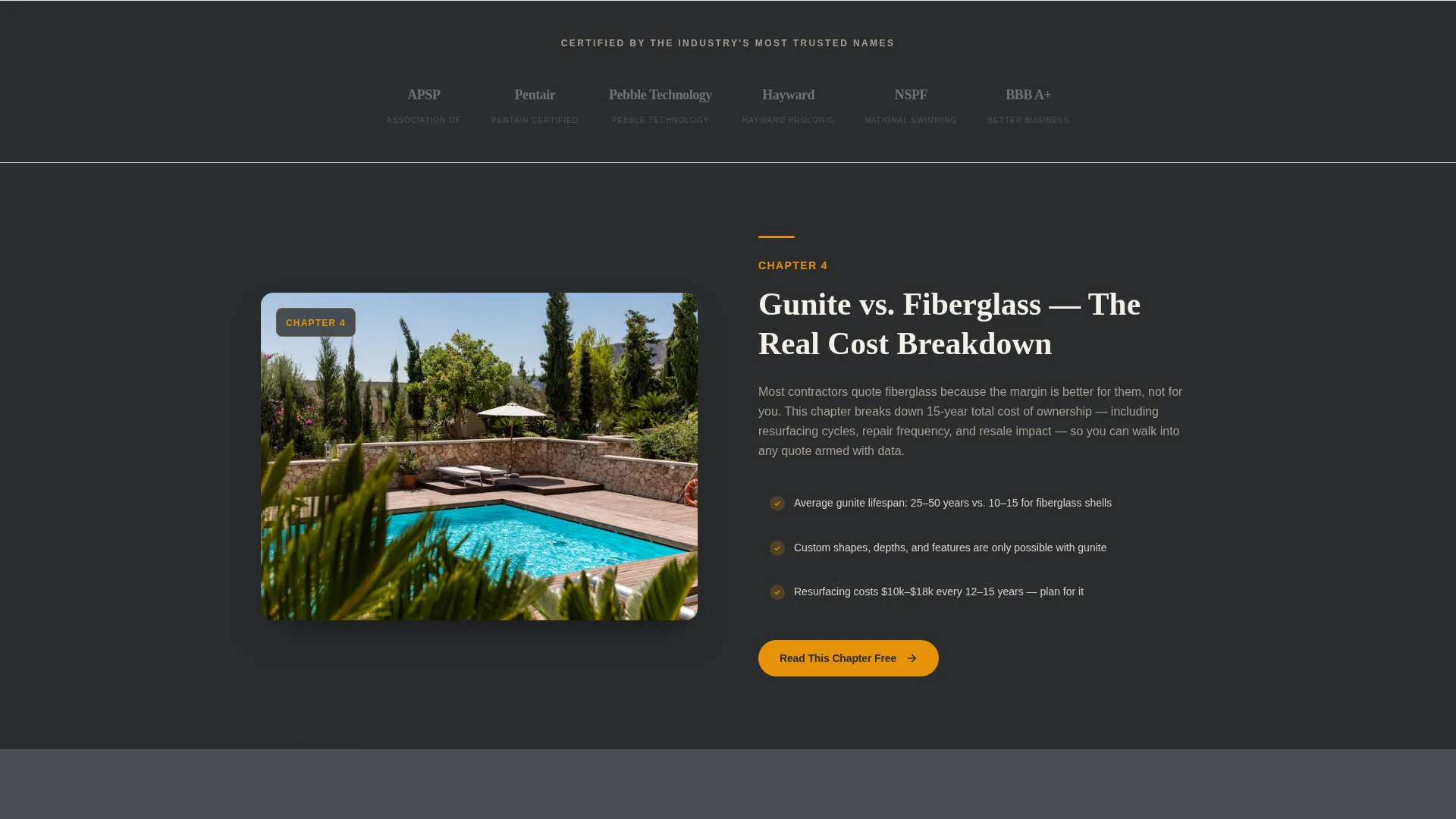Pool Builder Landing Page Template