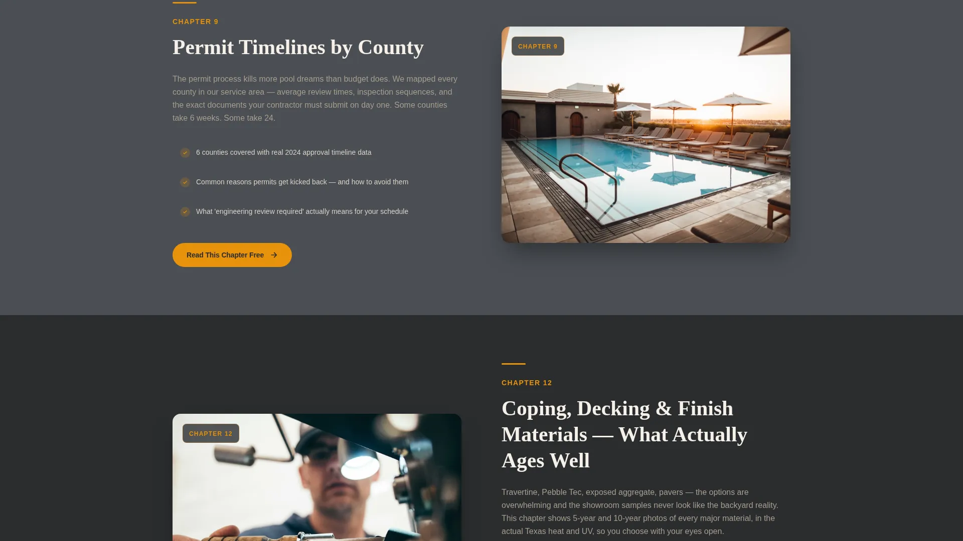 Pool Builder Landing Page Template