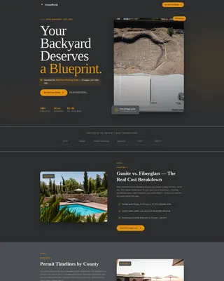 Pool Builder Landing Page Template