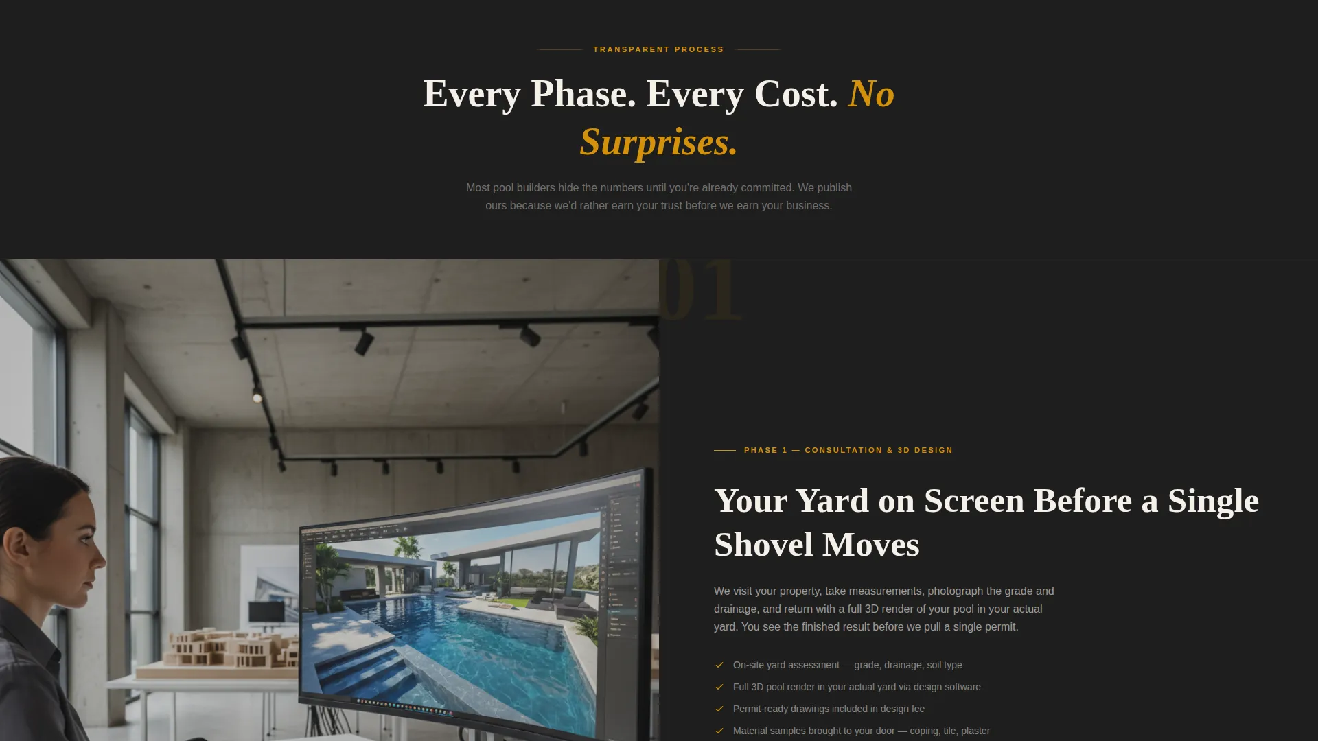 Pool Builder Landing Page Template