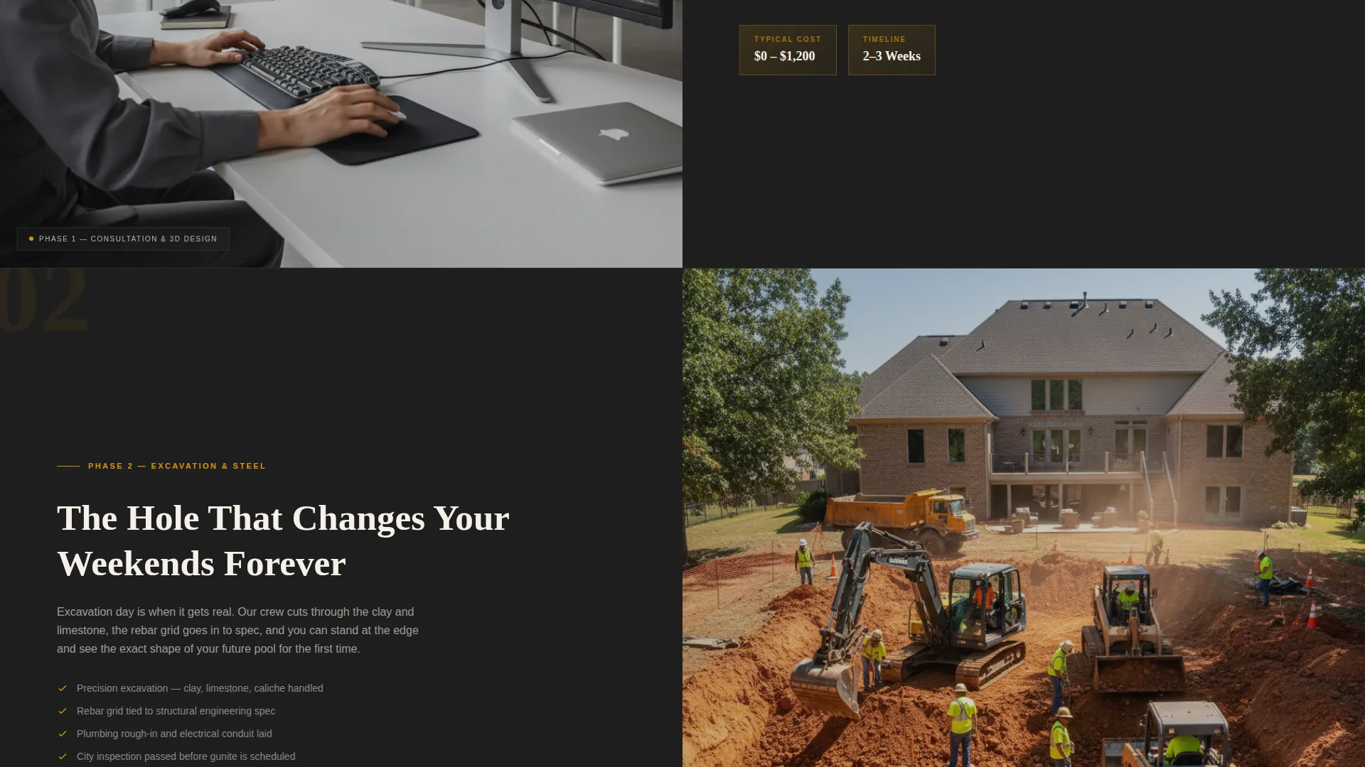 Pool Builder Landing Page Template
