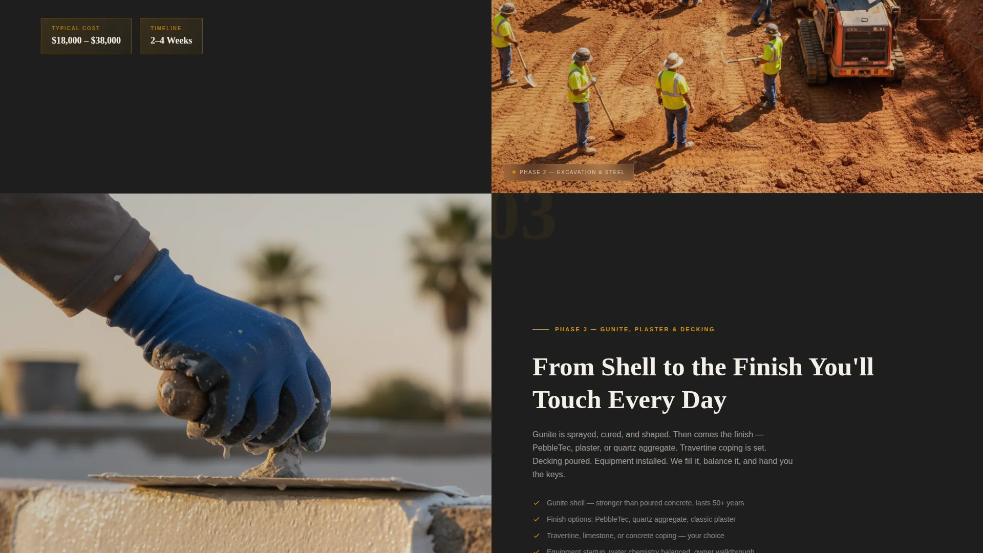 Pool Builder Landing Page Template