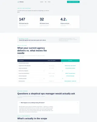 Pool Builder Local SEO Landing Page Template