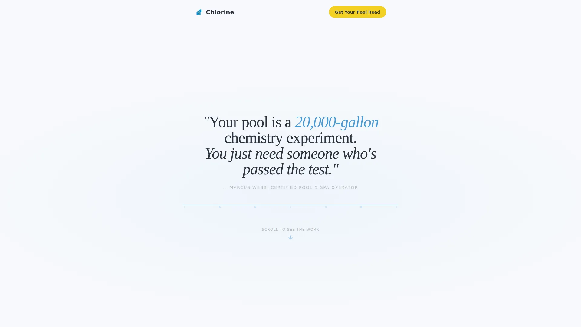 Pool Technician Landing Page Template