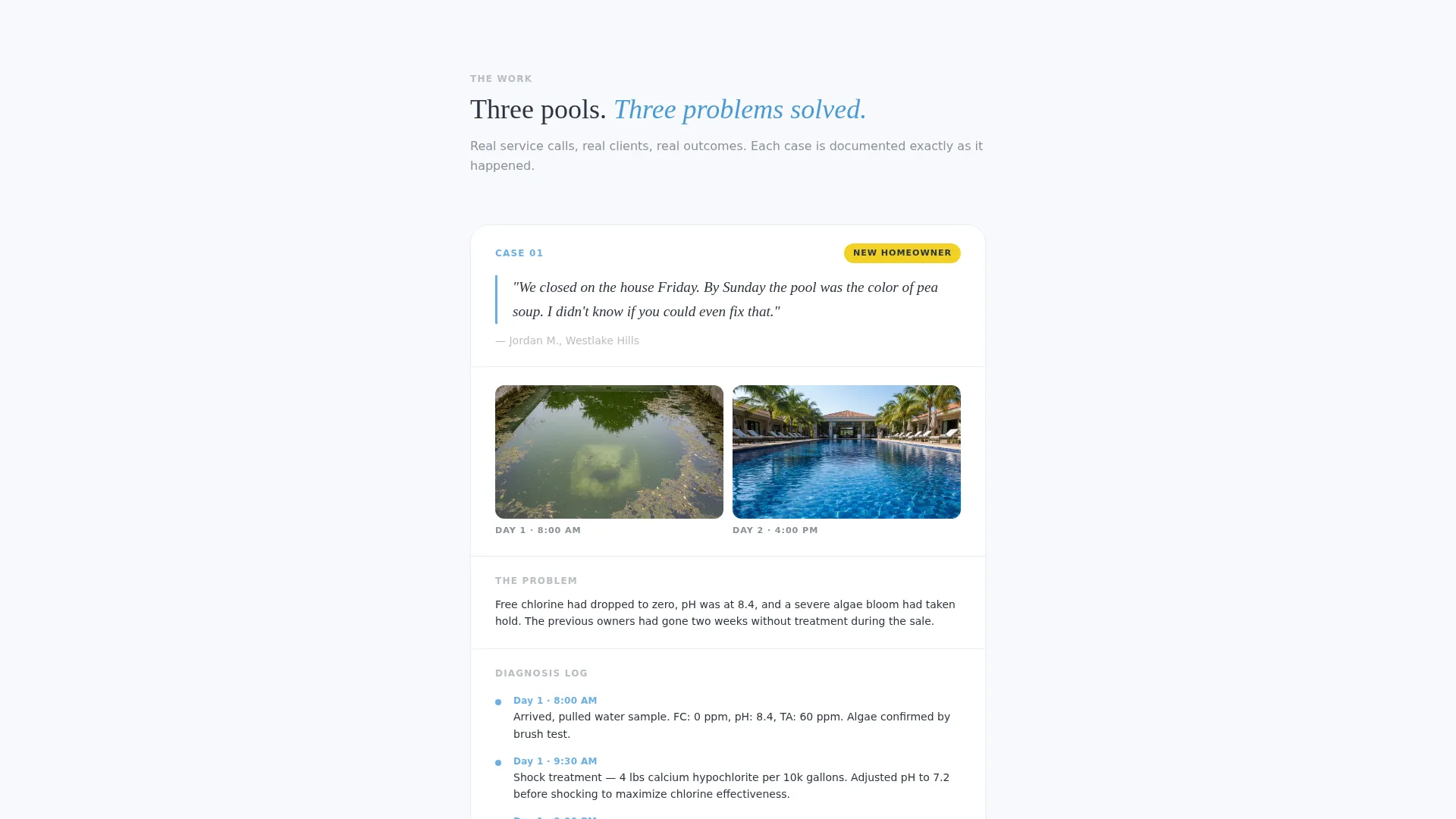 Pool Technician Landing Page Template