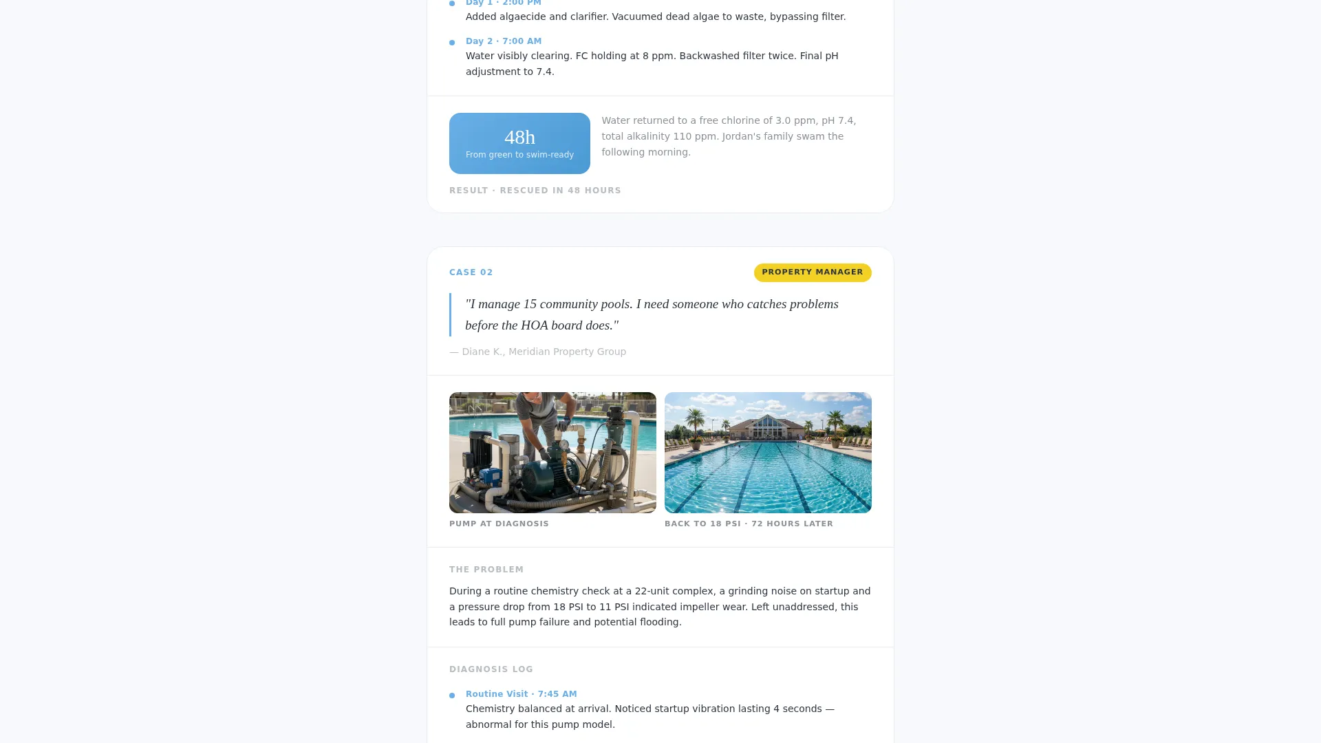 Pool Technician Landing Page Template