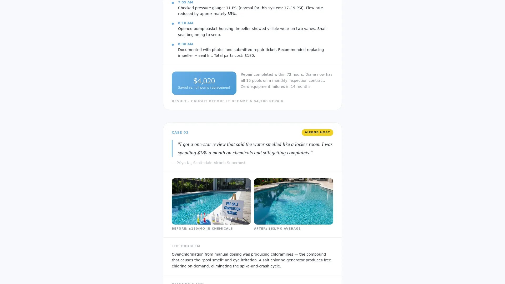 Pool Technician Landing Page Template