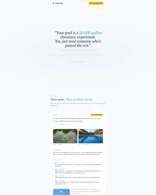 Pool Technician Landing Page Template