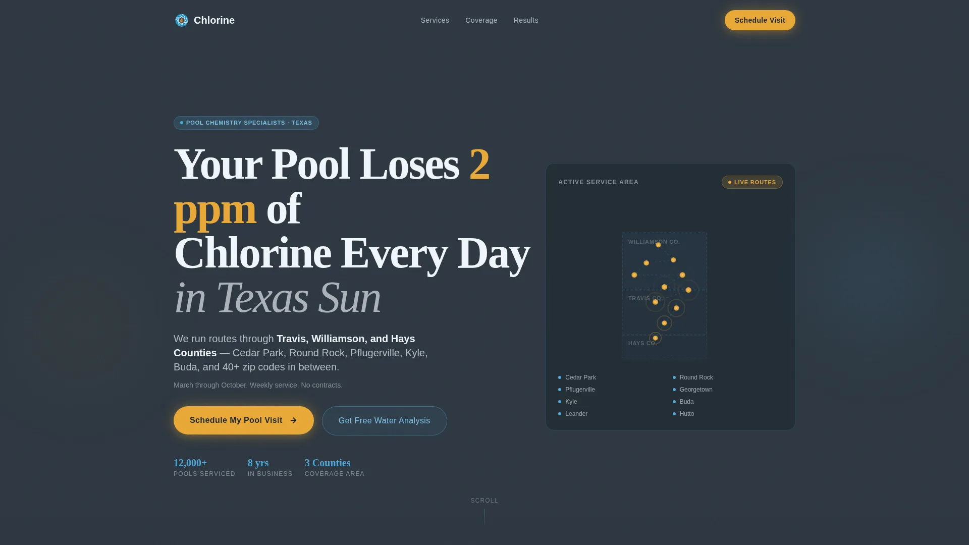 Pool Technician Landing Page Template