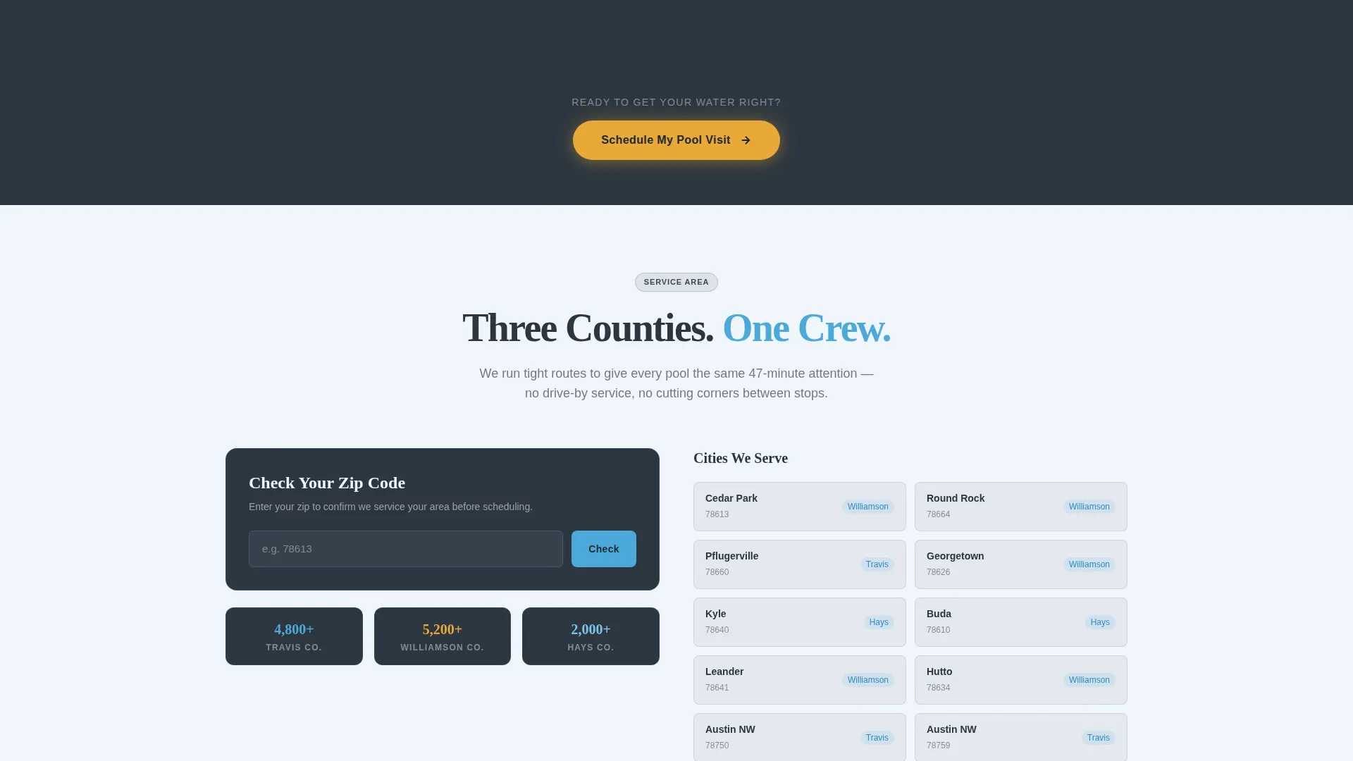 Pool Technician Landing Page Template