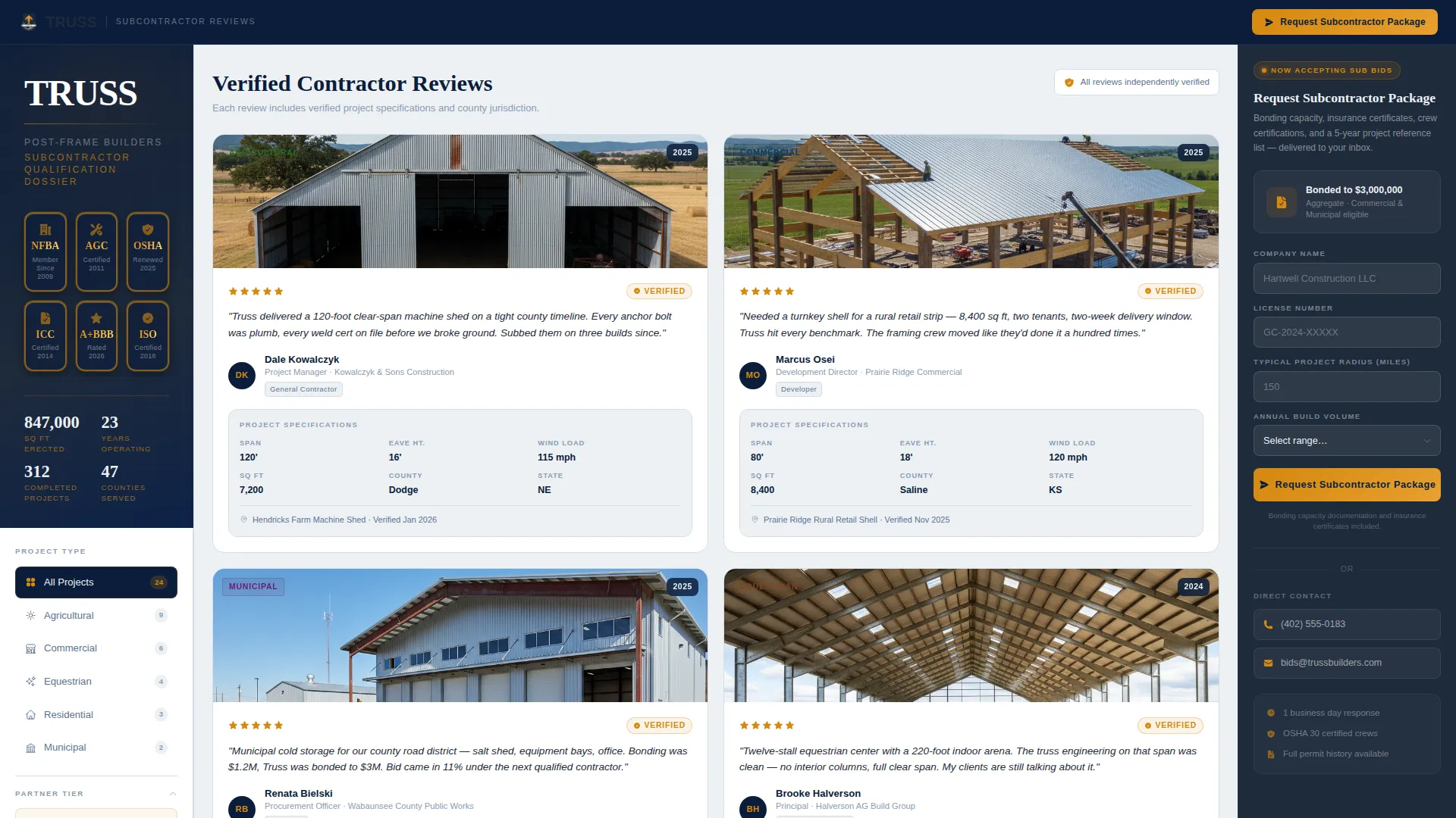 Post-Frame Builder Sidebar Review Landing Page