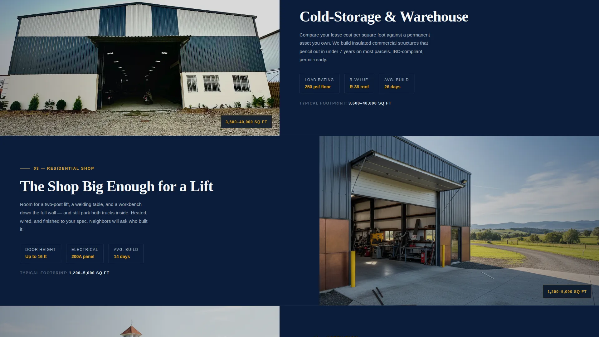 Post-Frame Builder Landing Page Template