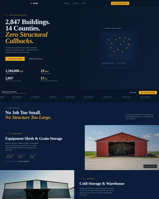 Post-Frame Builder Landing Page Template