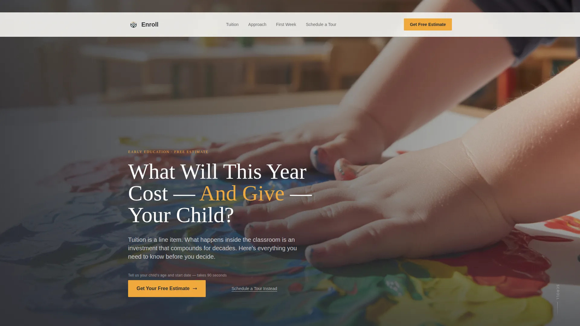 Certified Preschool Academy Landing Page Template