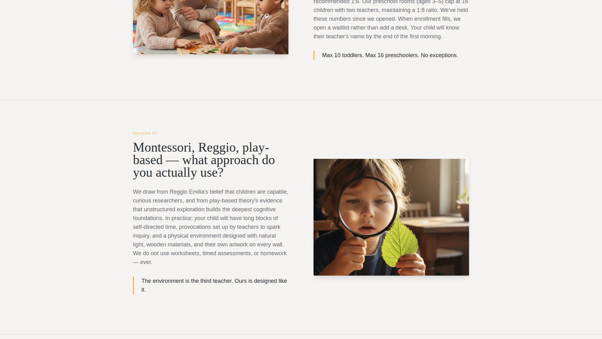 Certified Preschool Academy Landing Page Template