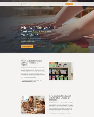 Certified Preschool Academy Landing Page Template