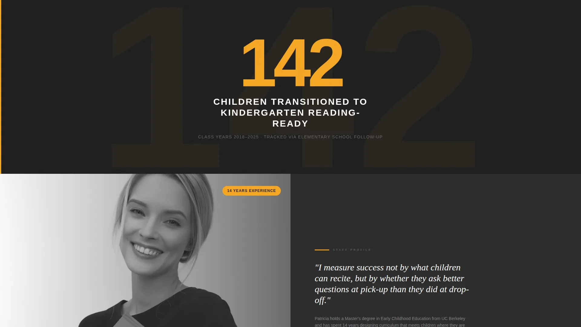 Preschool Landing Page Template for Lead Generation