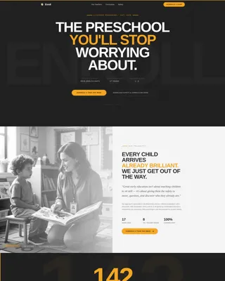 Preschool Landing Page Template for Lead Generation