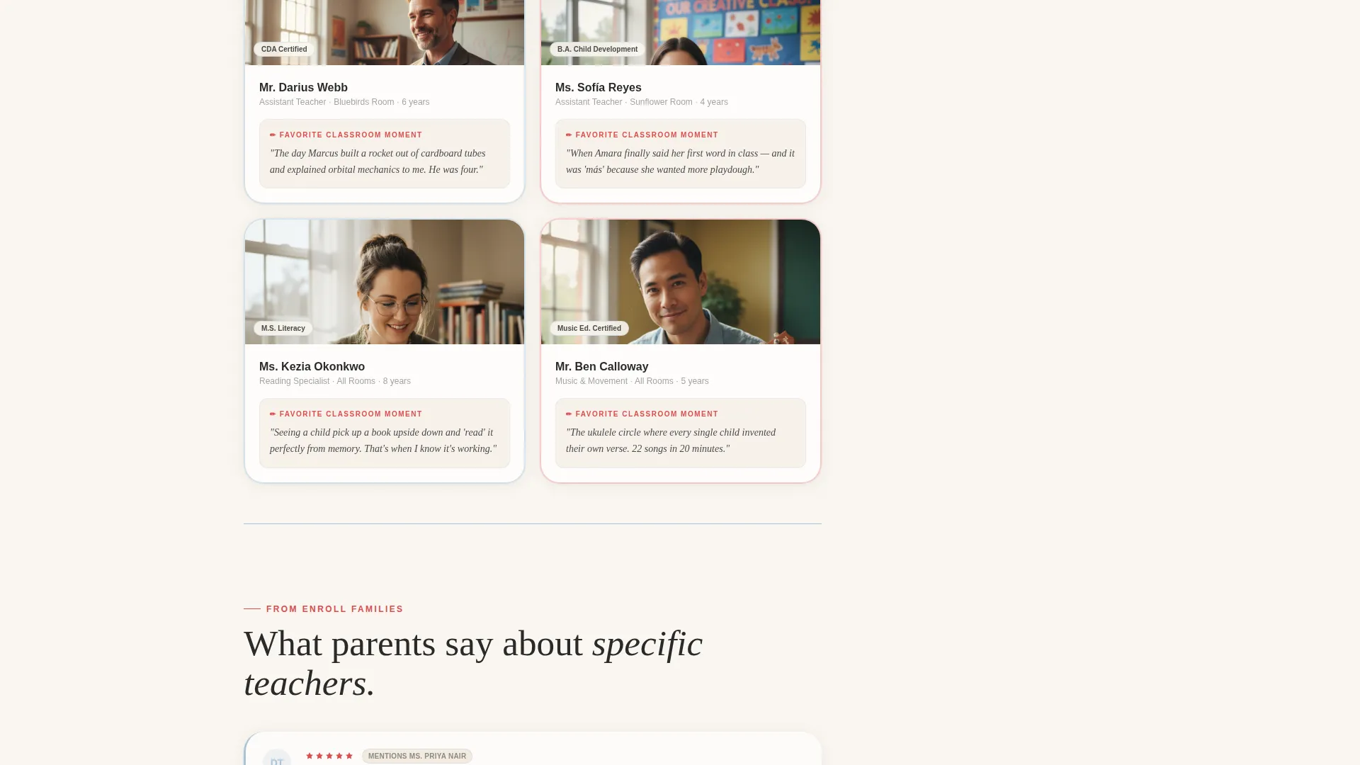 Certified Early Childhood Education Landing Page Template