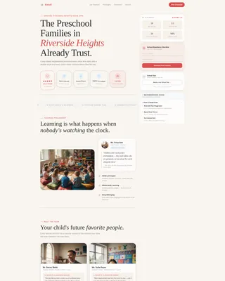 Certified Early Childhood Education Landing Page Template