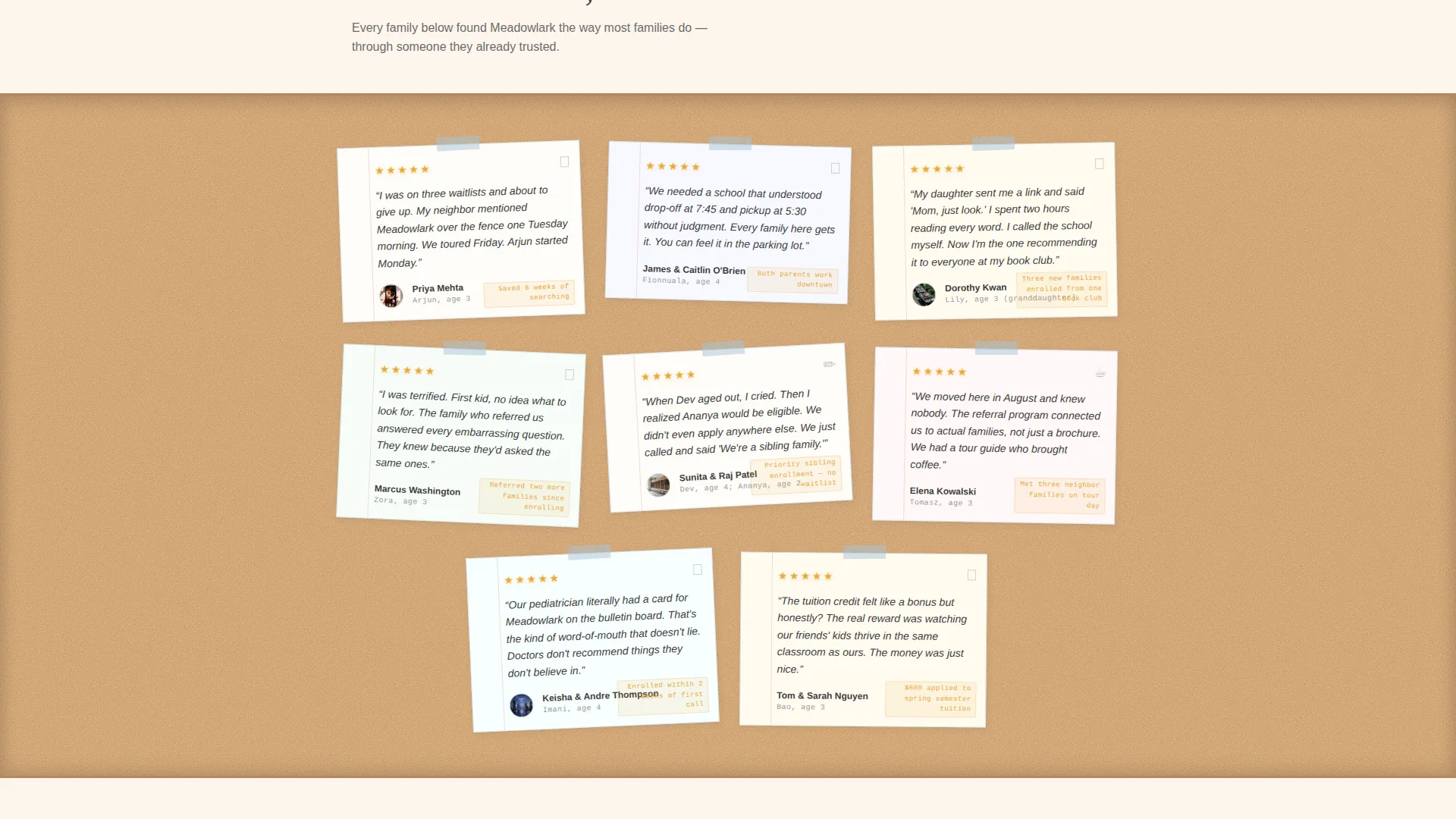 Preschool Referral Program Landing Page Template