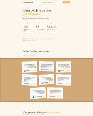 Preschool Referral Program Landing Page Template