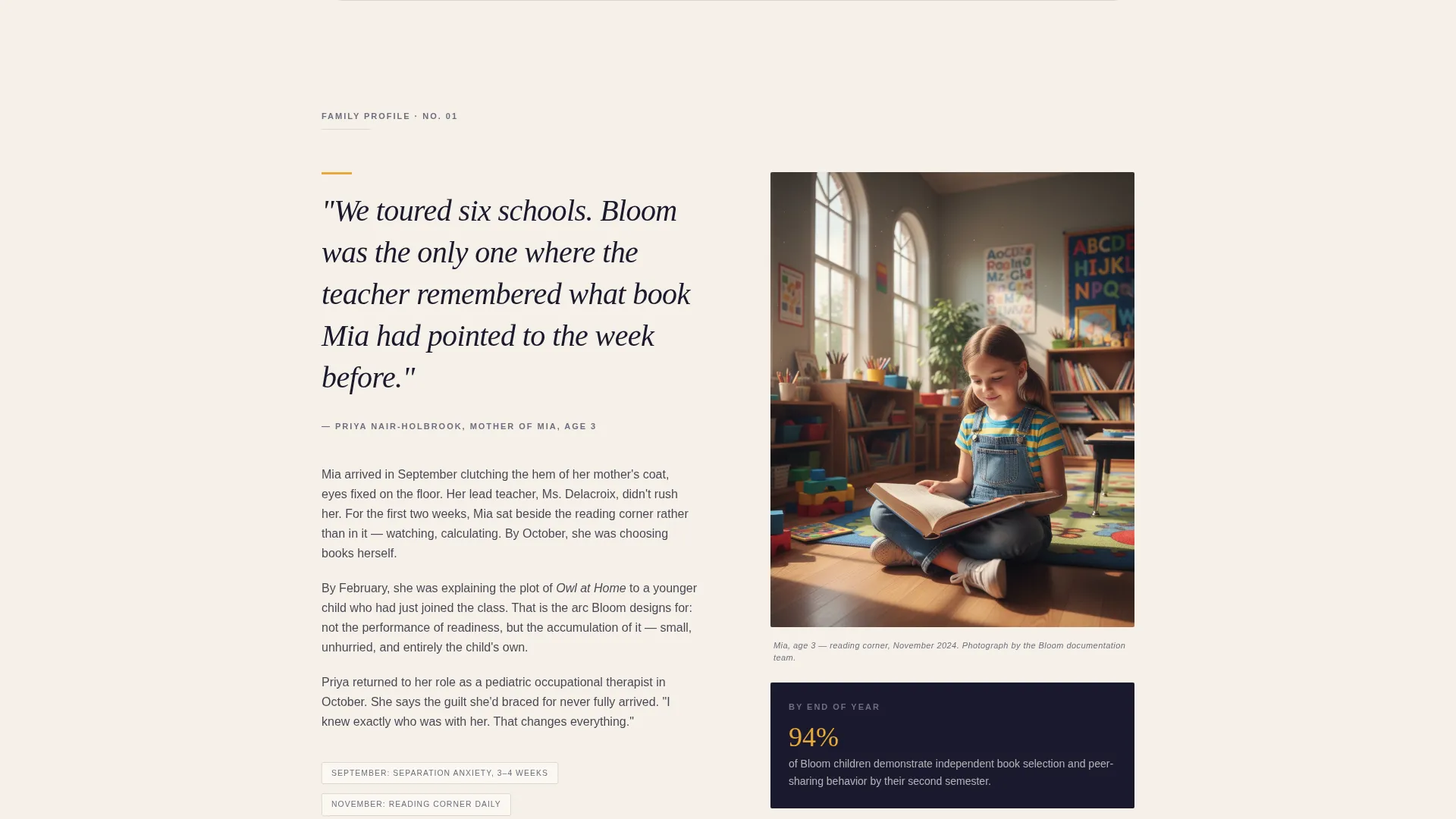 Preschool Enrollment Landing Page Template