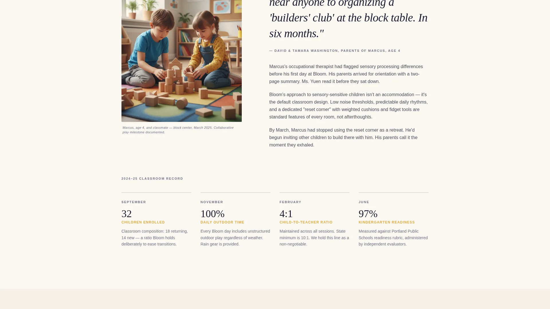 Preschool Enrollment Landing Page Template