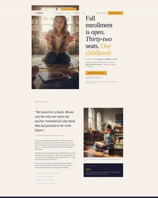 Preschool Enrollment Landing Page Template